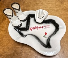 Gilley’s Night Club Cowboy Boots & Hat Ashtray Pasadena TX Super Rare picture