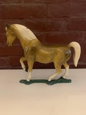 Vintage Cast Metal Horse Figuring On Bracket ~ NOS ~ Breyer picture