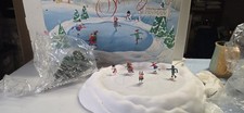Vintage Dept 56 Village Animated Skating Pond 52299 Works  See Description  picture