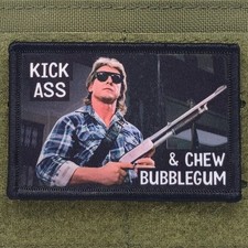 Kick A And Chew Bubblegum Patch Moral Tactical Meme Hook & Loop 3x2 picture
