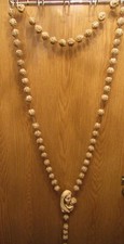 WONDERFUL INTRICATELY CARVED LARGE DOOR ROSARY, 