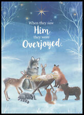 Greeting Card - Bear Deer Fox Wolf - Religious - Sarah Summers - Christmas 0839 picture
