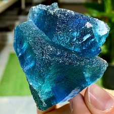 279G Rare transparent bluegreencubicfluorite mineral crystal sample/Zhejiang picture