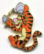 Disney Pin Winnie the Pooh Tigger Bouncing & Pouring Tea Disney Store Japan picture