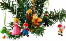 Mario  Ornament 6 Piece Set Brand New - Mario Brothers Christmas Ornament Set picture