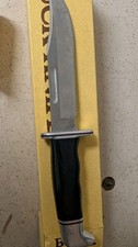 2004 BUCK 119 FIXED BLADE HUNTING KNIFE W/ SHEATH and BOX, Owners Marks picture
