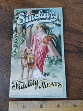 Antique Vintage 1902 Sinclair's Fidelity Meats Advertising Recipe Booklet picture