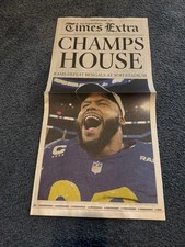 LOS ANGELES RAMS 2022 SUPER BOWL LVI CHAMPIONS LA TIMES NEWSPAPER picture