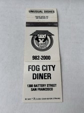 Fog City Diner San Francisco CA Matchbook Cover California MB242 picture