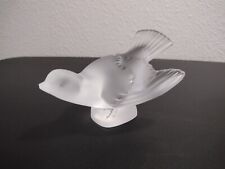 Lalique Crystal Bird/Sparrow Frosted Figurine Very Good Condition #11633 picture
