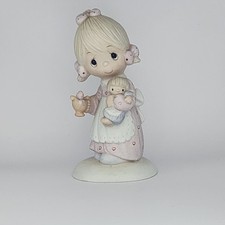 1977 Precious Moments JESUS IS THE LIGHT E1373/G Girl With Candle No Mark picture