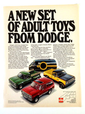 1978 Dodge Ram Trucks Print Ad New Set Of Adult Toys picture