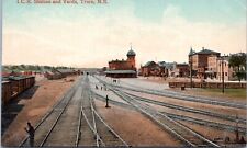 Intercolonial Railway Station and Yard, Truro Nova Scotia Canada - d/b Postcard picture