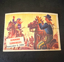 VTG 1952 Topps scoop The South Bend Tribune #96 Geronimo Surrenders picture