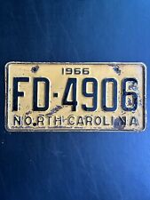 1966 North Carolina License Plate FD - 4906 picture