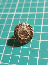 Vtg Royal Arch Masons Pennsylvania 50 Years Gold Tone Lapel Pin picture