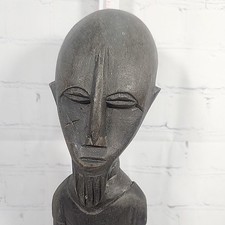 VTG Hand Carved Wooden African Male Ashante or Hemba Fertility Tribal Art 15.5in picture