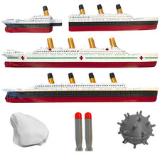 3 Pk Split In Half Titanic & Britannic & Olympic Bath Boat And Pool Toy picture