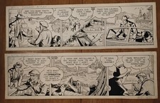 Two Ed Dodd MARK TRAIL Original Comic Strip Newspaper Dailies Artwork picture