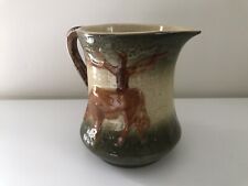 Antique Roseville Pottery 7.5” Milk pitcher w/Brown Cow. EUC picture