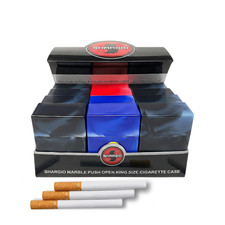 FPN 12 Plastic Cigarette Cases Divider King Size Marble Look Assorted Hardshell picture