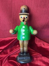 Smoker Figurine Standing Holiday Christmas Vintage Wood German Incense Figure picture