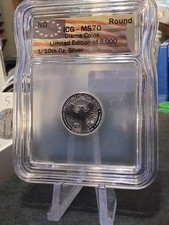 Disme Coins ICG MS70 1/10 Oz Fine Silver Limited Edition Of 5000 picture