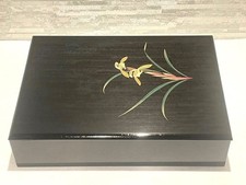 Kishu Lacquerware Document Box with Lid Cashew Lacquer 33.5cm 21cm Case picture