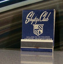 Rare Vintage Matchbook S8 Pennsylvania Skytop Club Secluded In Poconos Crest picture