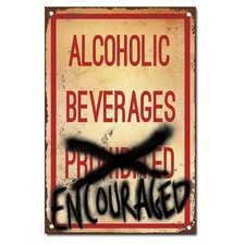 Vintage Rustic Bar Wall Art Vintage Tin Metal Signs Home Décor 8x12 picture