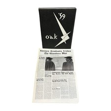 1959 The Oak Glassboro State College NJ Yearbook + 1958 Glassboro Whit Newspaper picture