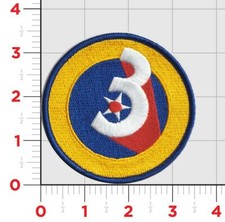 3RD AIR FORCE USAF STAR ROUND MILITARY BLUE HOOK & LOOP EMBROIDERED PATCH picture
