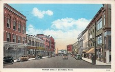 Gardner MA Massachusetts Parker Street Downtown GE Store Vtg Postcard K27 picture