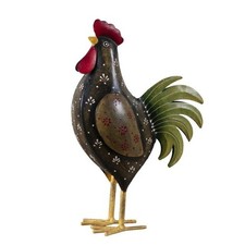 Fancy Hand Painted Iron Rooster picture