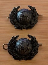 British Royal Marines Blackened collar badge Pair picture