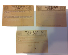 Western Union VTG 1950s Telegram Lot (3) Military Yokosuka Japan USS Saint Paul picture