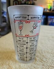 MCM Federal Frosted Glass Drink Mixer Recipe Mixing Vintage picture