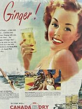 1946 Canada Dry Ginger Ale Inc. Vintage Magazine Print Advertisement picture