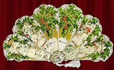 VICTORIAN HOLLY GIRLS  greeting card fan picture