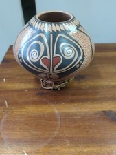 mata ortiz pottery Gloria Hernandez Spider Design Pot Planter  picture