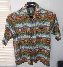 RARE  Vtg REYN SPOONER DIAMOND HEAD SPUN RAYON Button HAWAIIAN SHIRT MEN Size M picture