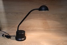 Vintage 80’s Gooseneck Memphis Post Modern Table Desk Task Halogen Dome Lamp 15” picture
