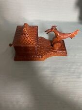 Vintage Cigarette Dispenser, Mechanical Pecking Bird on Barrel, Made in Italy picture