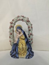 Wien Keramos Madonna & Child Figurine Arch Austria Hand Painted Vintage picture