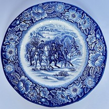 Liberty Blue 8 3/4” Washington at Valley Forge Luncheon Plate Staffordshire picture