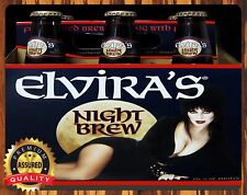 Elvira's - Mistress of the Dark - Night Brew - Rare - Metal Beer Sign 11 x 14 picture