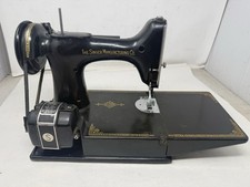 Singer Sewing Machine 221 Cat. 3-120 - Case, Foot Pedal & Accessories READ*** picture