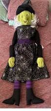 Isaac Mizrahi New York Halloween 5 Foot Witch Doll Prop, Spiderweb Dress, Hat picture