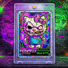 FrightFlix - Hello Kitty *UNDEAD* Holo Trading Card Fan Made Print *MINT* Signed picture