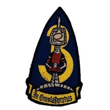 Vintage In Omnia Paratus #3 Squadron Military Knight Shield Patch RARE picture